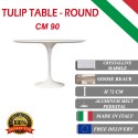 90 cm round Tulip table - Crystalline marble