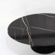 160x85 cm Table Tulip Marbre Noire Guinée ovale