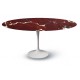 169 x 111 cm Tulip tafel Robijn rood marmer ovaal