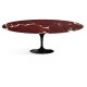 179 x 111 cm Tulip tafel Robijn rood marmer ovaal
