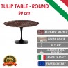 90 cm Mesa Tulip Màrmol Rojo Rubí redonda