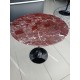137 cm Tulip tafel Robijn rood marmer ronde