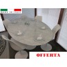 Carrara marble Tulip table cm 169x111 + 6 Tulip chairs