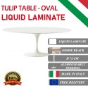 Table Tulip Laminé Liquide ovale