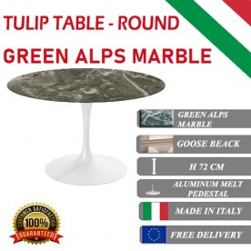 Mesa Tulip Màrmol Verde Alpi redonda