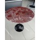 219 x 121 cm oval Tulip table - Ruby red marble marble