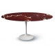 219 x 121 cm oval Tulip table - Ruby red marble marble